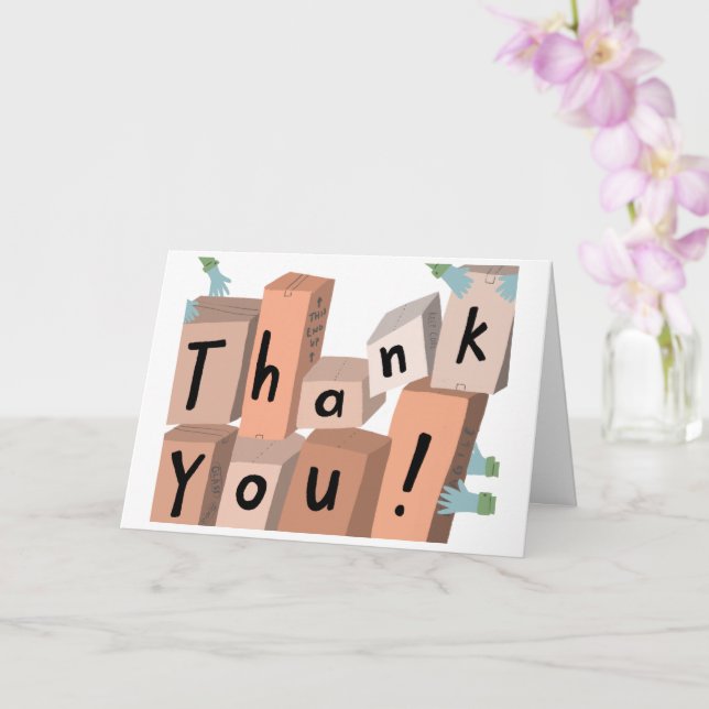THANK YOU Boxes Delivery CUSTOM Card (Orchid)