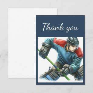 Thank You Boys Hockey Player Coach Card