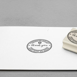 Thank You Brand Loyalty Handcrafted with Love Rubber Stamp