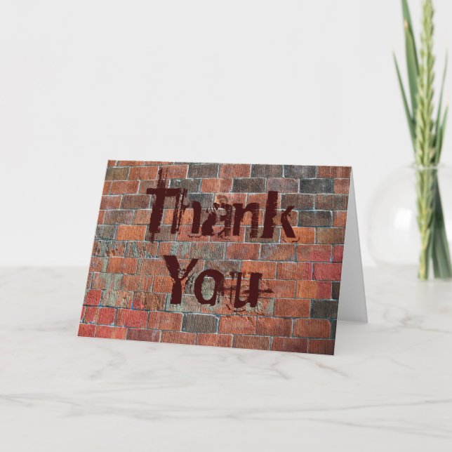 Thank You brick wall Card (Front)