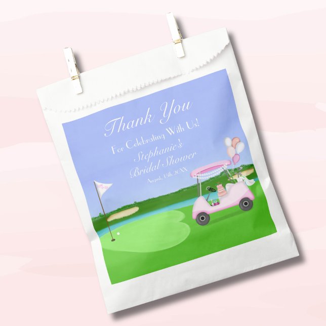 Thank You Bridal Golf Bridal Shower Brunch  Favour Bags (Creator Uploaded)