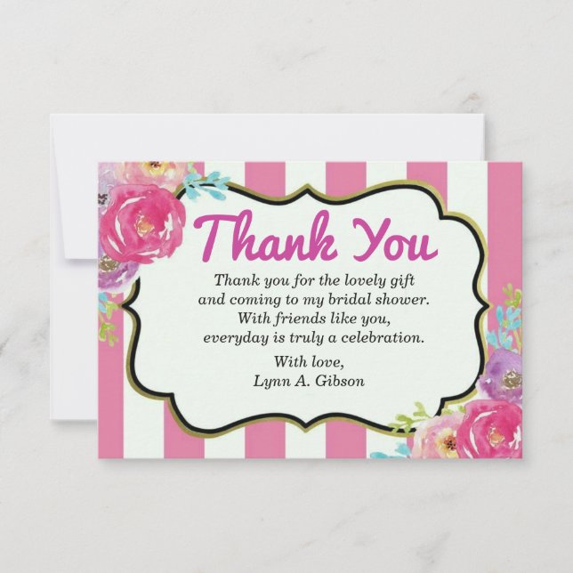 Thank You bridal Shower card (Front)
