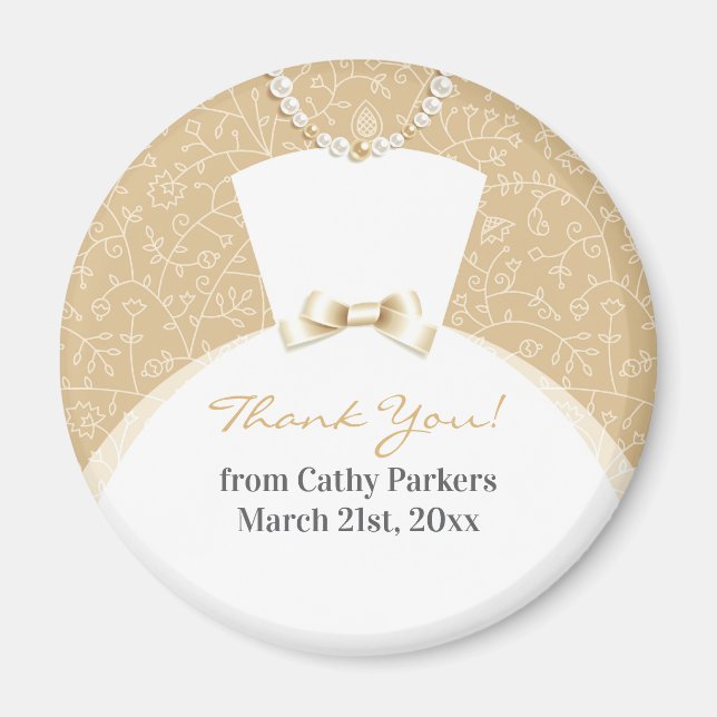 Thank You Bridal Shower Magnet (Front)