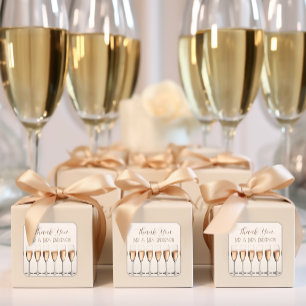 Thank You Bridal Shower Wedding Favour Sticker