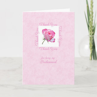 thank you bridesmaid card
