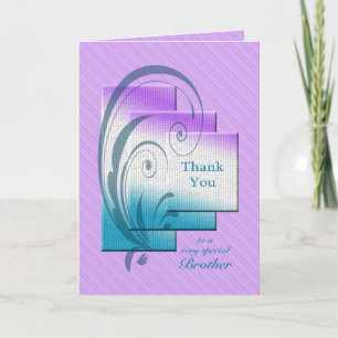 Thank you brother, with elegant rectangles card