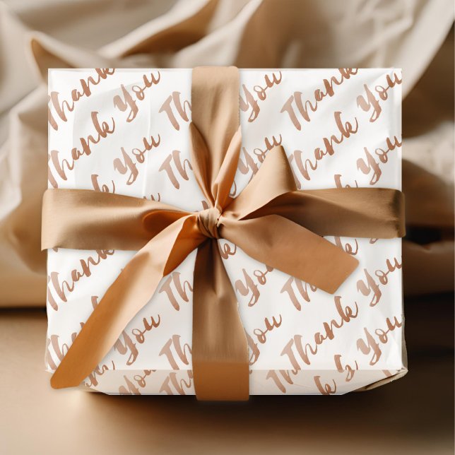 Thank You Brush Script Typography Tissue Paper (If you need to wrap a gift to say "thank you" this is the tissue paper just for you)