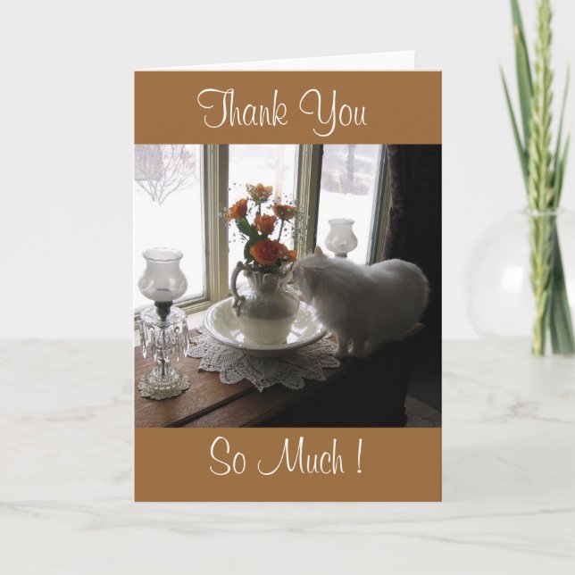 Thank You Bugsy/orange roses Card (Front)