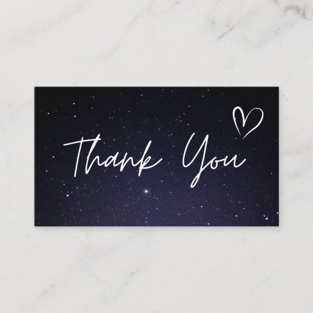 Thank You Burgundy Night Sky Cosmic Galaxy Trendy Business Card (Front)