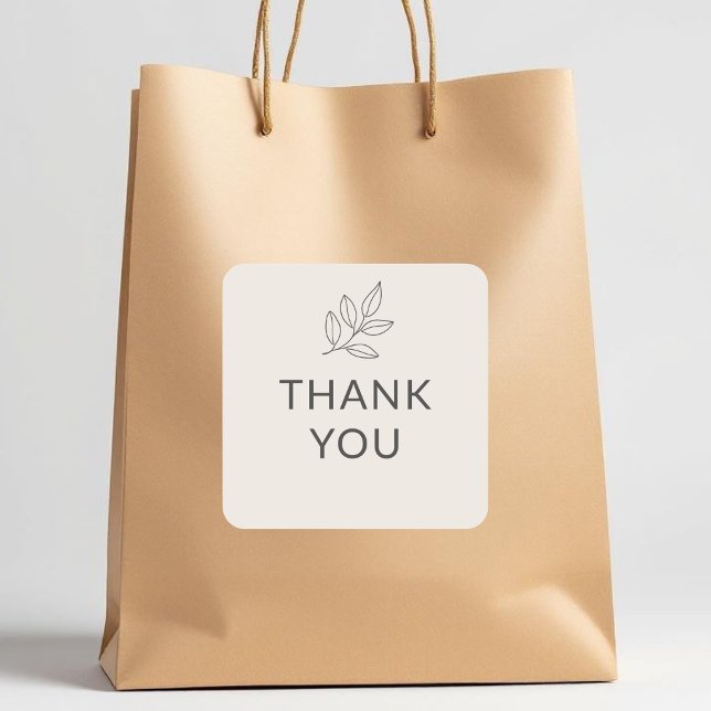 Thank You Business Blush Pink Botanical Label (Creator Uploaded)