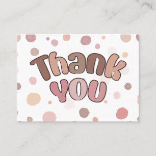 Thank you business card