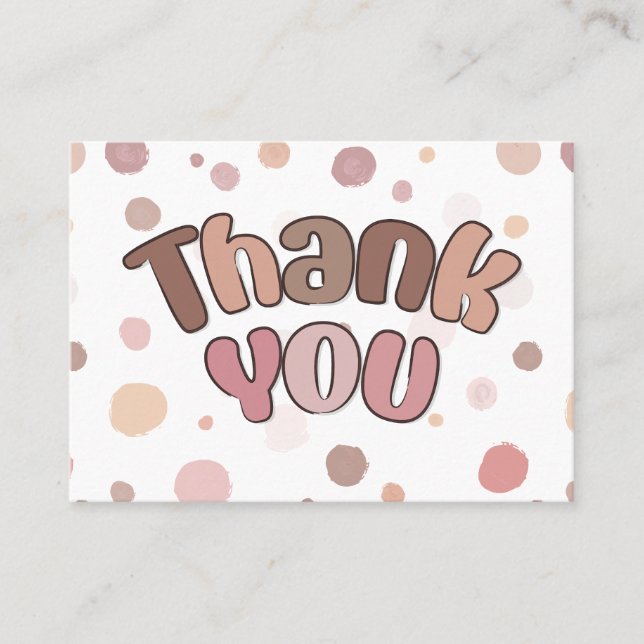 Thank you  business card (Front)