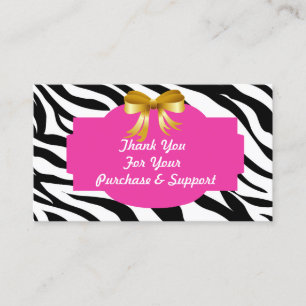 Thank you business card