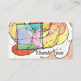 Thank you business card