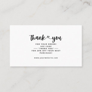 Thank You Business Cards Thank You Insert Cards