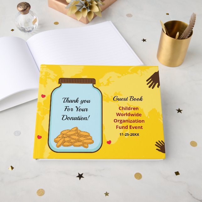 Thank You Business Company Event Custom Guest Book (Front Open)