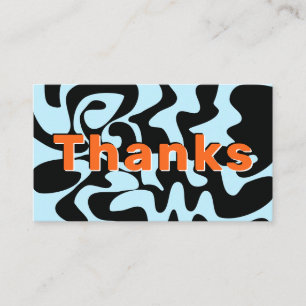 Thank You Business Discount Blue Bright Orange Business Card