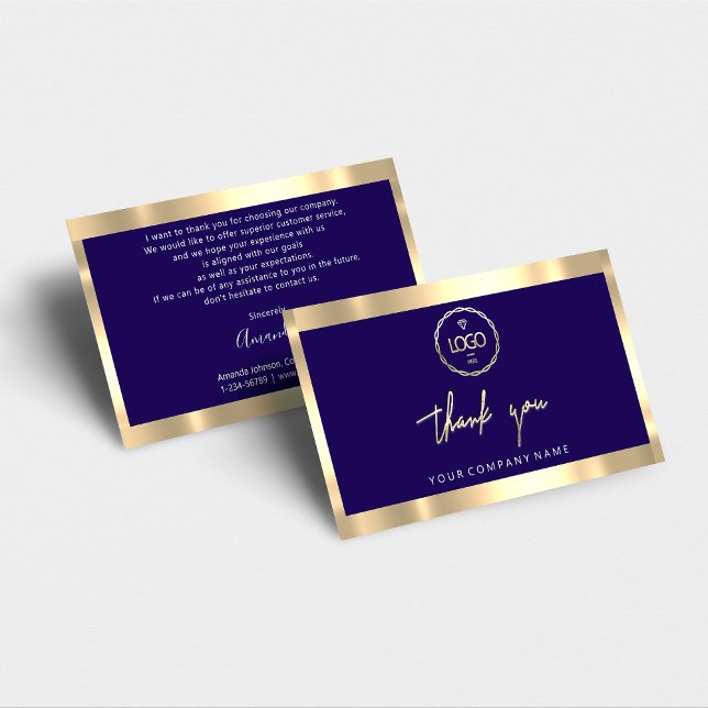 Thank You Business Insert Logo Gold Navy (Creator Uploaded)