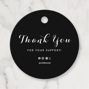 Thank You Business Logo Label Hang Tag