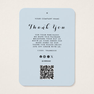 Thank You Business Logo QR Code Label Hang Tag