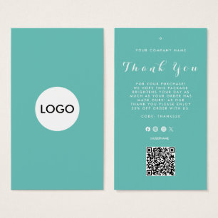 Thank You Business Logo QR Code Label Hang Tag