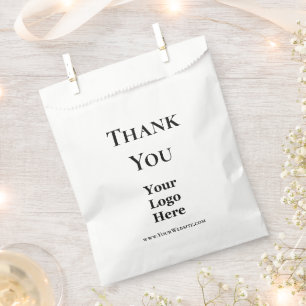 Thank You Business Name and Logo Website Template Favour Bags