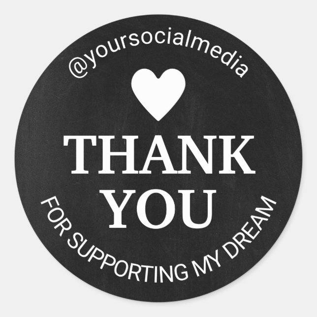 Thank You Business Package Envelope Classic Round Sticker (Front)