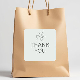 Thank You Business Sage Green Botanical Label