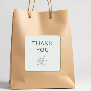 Thank You Business Sage Green Botanical Label