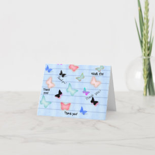 Thank you butterflies card