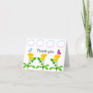 Thank You Butterflies Note Card