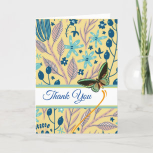 Thank You Butterfly in Flight and Florals  Card