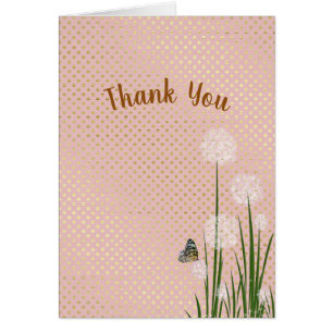 thank you butterfly on puff flower