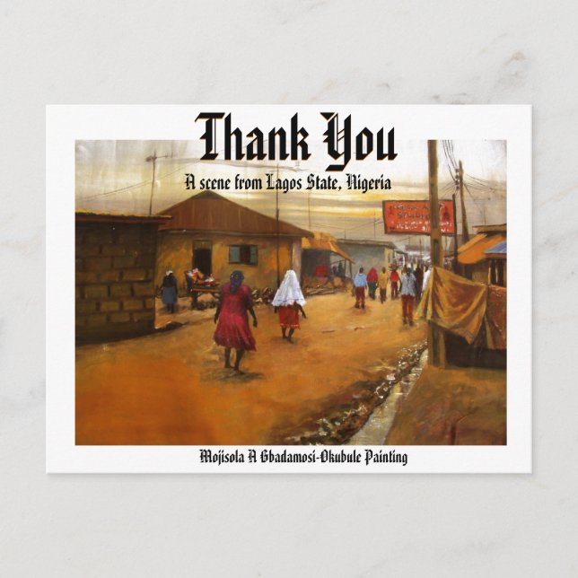 THANK YOU by Mojisola A Gbadamosi-Okubule Postcard (Front)