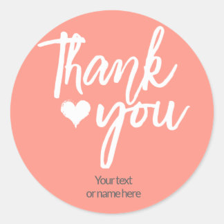 Thank you calligraphic sticker