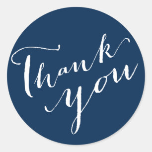 Thank You Calligraphy Script Wedding Stickers