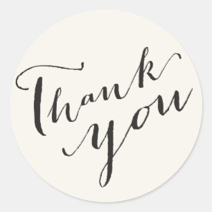 Thank You Calligraphy Script Wedding Stickers