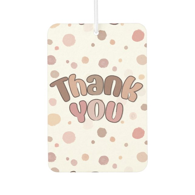 Thank you  car air freshener (Front)