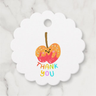 Thank you Caramel CandyApple Sweet treat favour ta Favour Tags