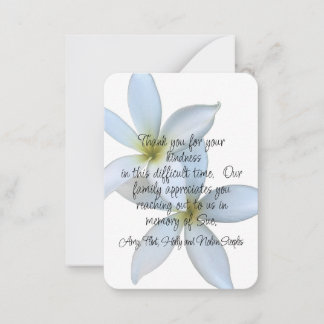 Thank you  card