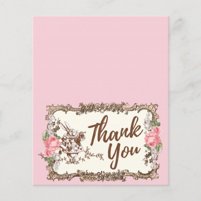 Thank You card -  Alice in wonderland (Front)
