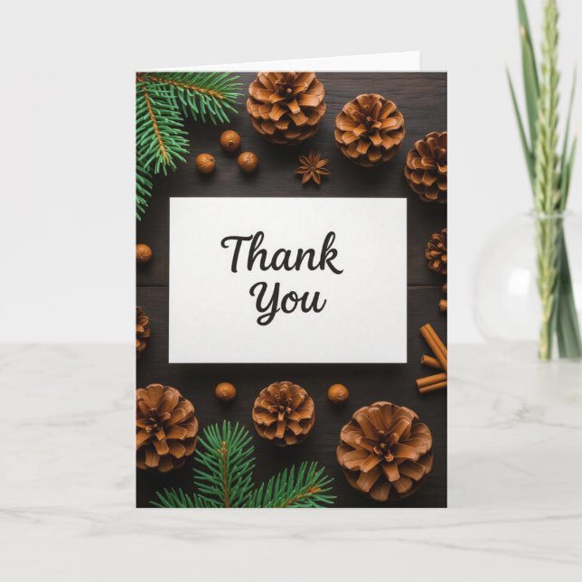 Thank you card, Appreciation card, Thank you Holiday Card (Front)