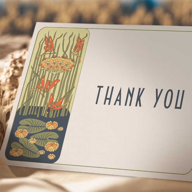 Thank You Card Belle Epoque Dragonfly Wedding (Creator Uploaded)