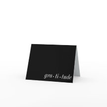 Thank you card.black
