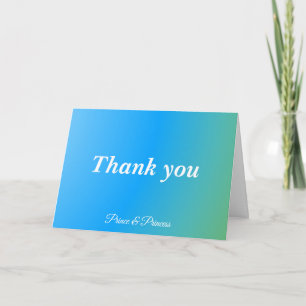 Thank You Card - Blue and Teal Gradient