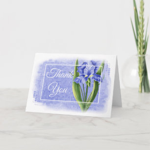 Thank You Card - Blue Iris d1