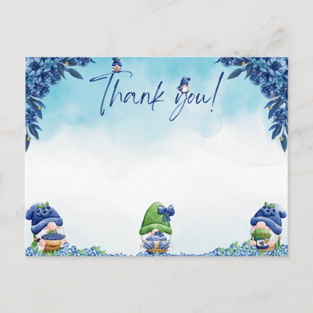 Thank You Card (Blueberry Gnomes)  (Front)