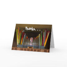 Thank you card - colorful pipes