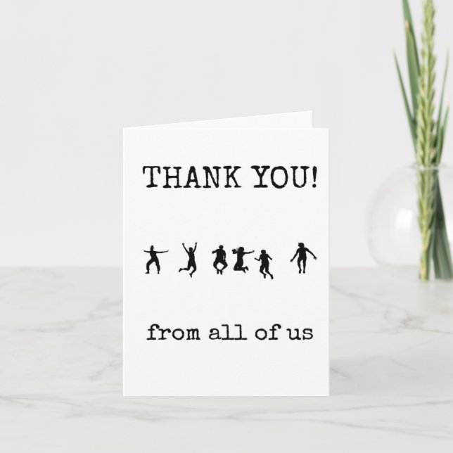 Thank you Card, Customers, From All of Us Card (Front)