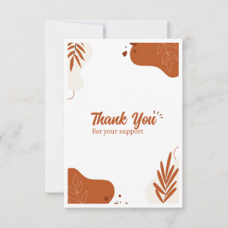 Thank you card customisable design
